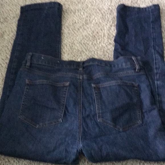 Loft Dark Wash Modern Straight Jeans - Picture 2 of 6